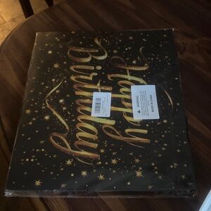 Gold and Black Happy Birthday Banner